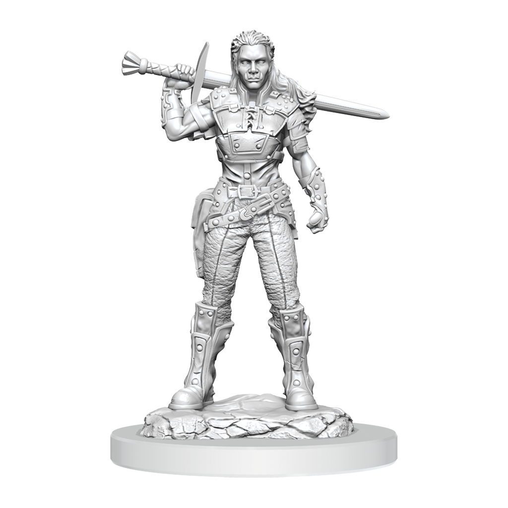 D&D Nolzurs Marvelous Miniatures Orc Fighter Female Dungeons & Dragons Wizards of the Coast Default Title  