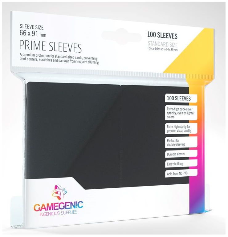 Gamegenic - Prime Card Sleeves - Black (100 Sleeves Pack) Deck Box GameGenic Default Title  