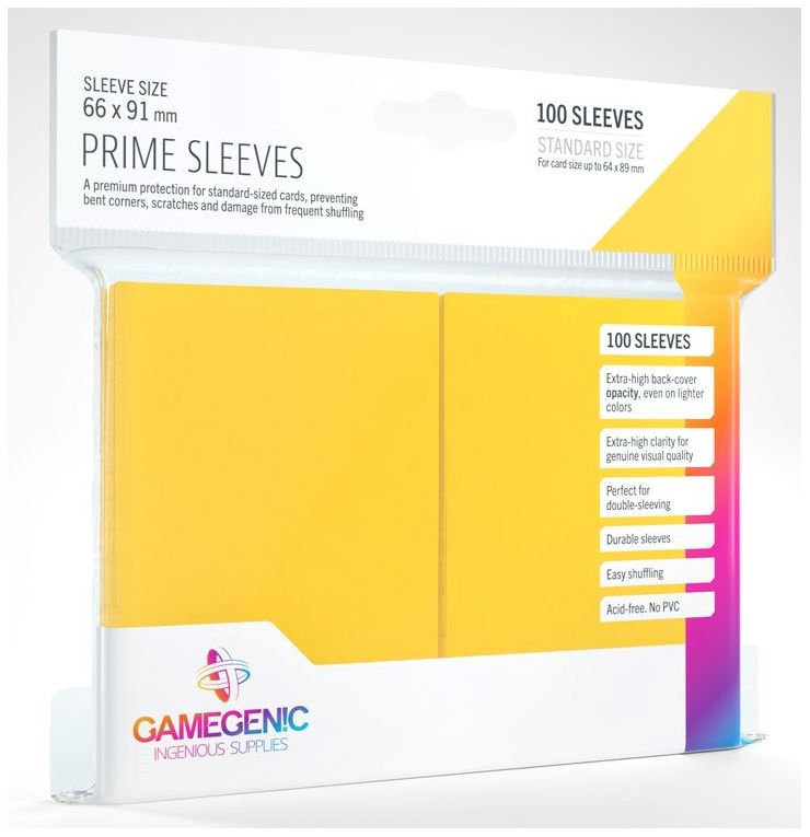 Gamegenic - Prime Card Sleeves - Yellow (100 Sleeves Pack) Deck Box GameGenic Default Title  