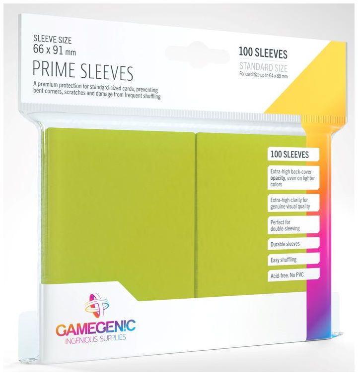 Gamegenic - Prime Card Sleeves - Lime (100 Sleeves Pack) Deck Box GameGenic Default Title  