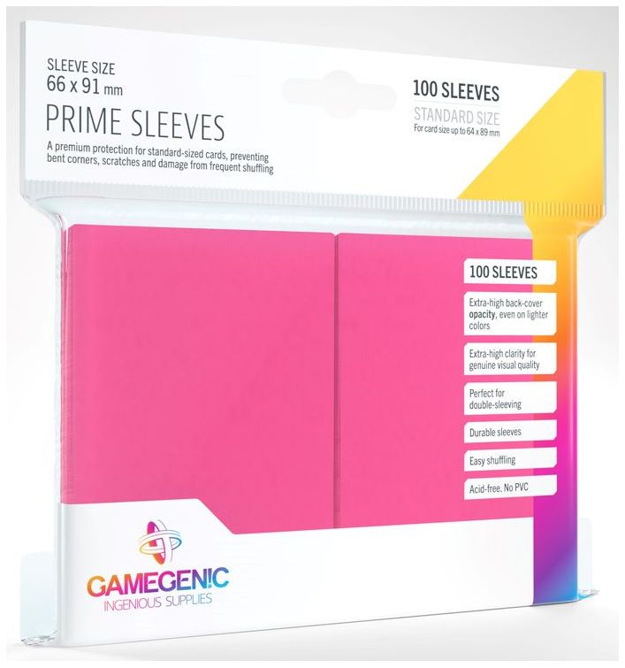 Gamegenic - Prime Card Sleeves - Pink (100 Sleeves Pack) Deck Box GameGenic Default Title  