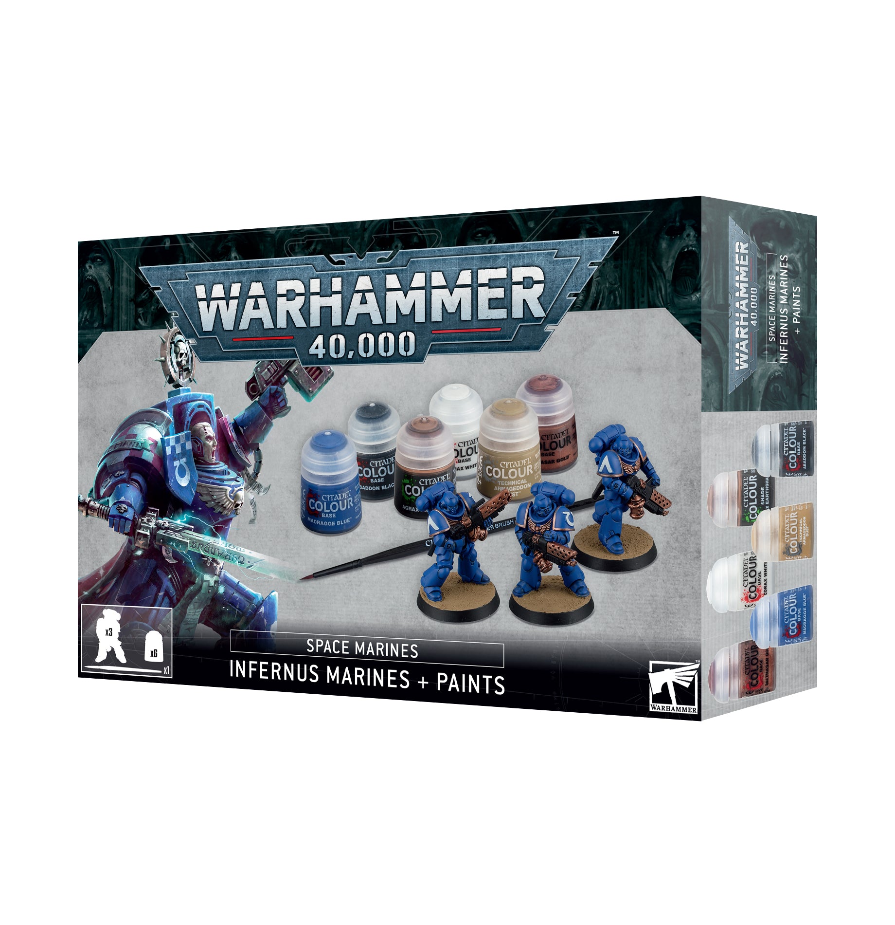 Space Marines: Infernus Marines + Paints Set Citadel Paint Sets Games Workshop Default Title  