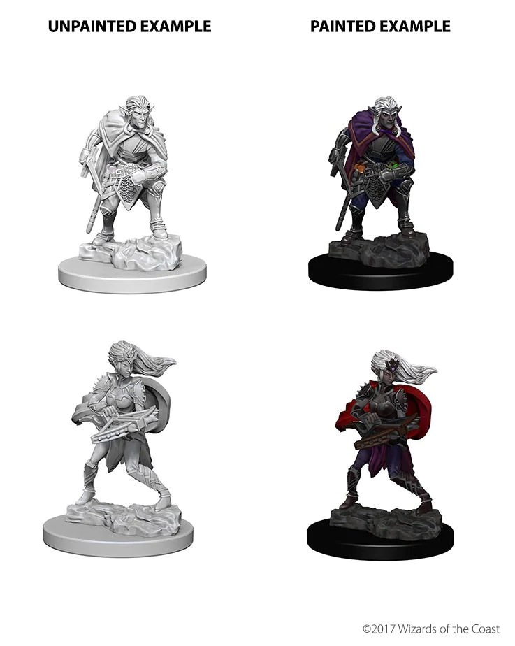 D&D Nolzurs Marvelous Unpainted Miniatures Drow Dungeons & Dragons WizKids   