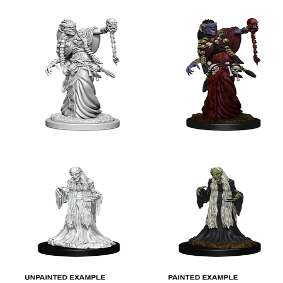 D&D Nolzurs Marvelous Unpainted Miniatures Green Hag & Night Hag Dungeons & Dragons WizKids   