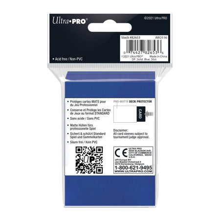 ULTRA PRO Deck Protector - Pro-Matte 50ct Blue Accessories Ultra PRO   