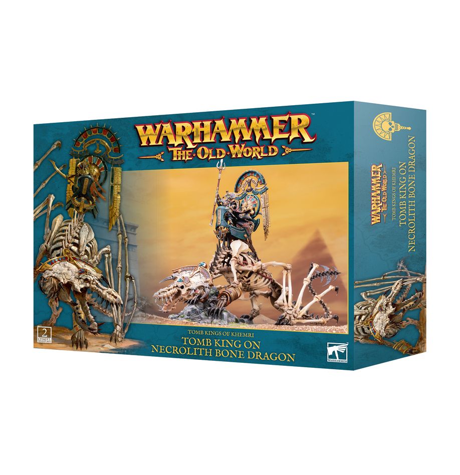 Tomb King on Necrolith Bone Dragon Tomb Kings of Khemri Games Workshop Default Title  