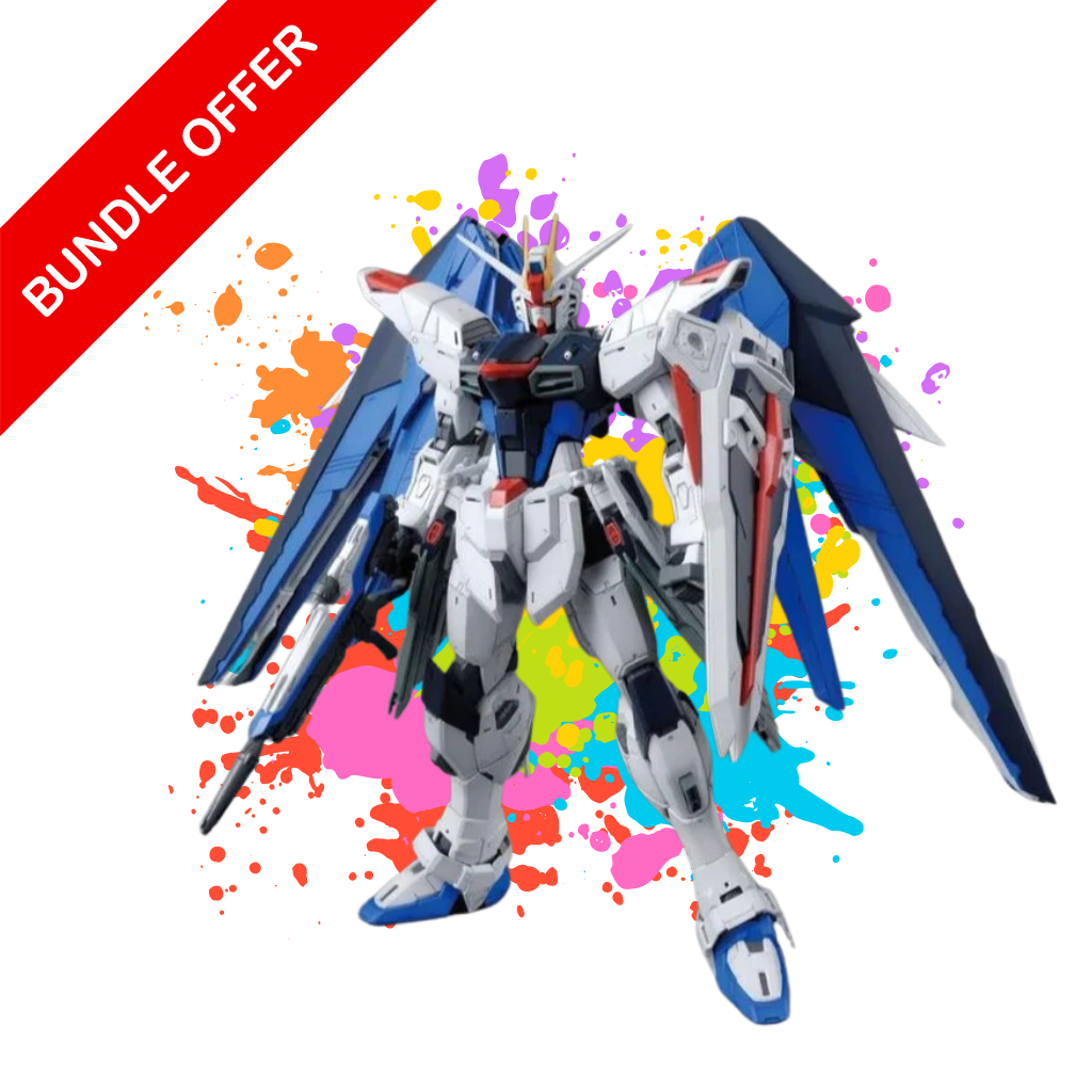 Ultimate Master Grade Freedom Gundam 2.0 Model Kit and Paint Bundle  Irresistible Force   