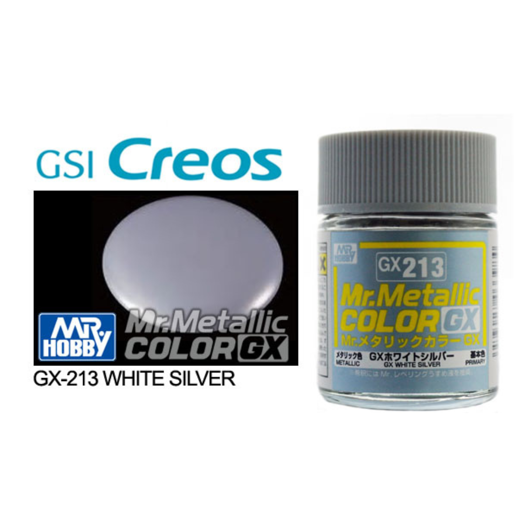 GN GX213 Mr Metallic Color GX White Silver Mr Hobby Paints Mr Hobby   