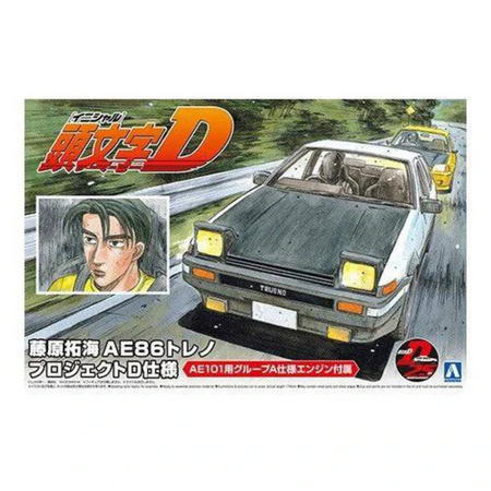 1/24 FUJIWARA TAKUMI AE86 TRUENO PROJECTD Ver.TOYOTA Model Car Kit Aoshima Default Title  