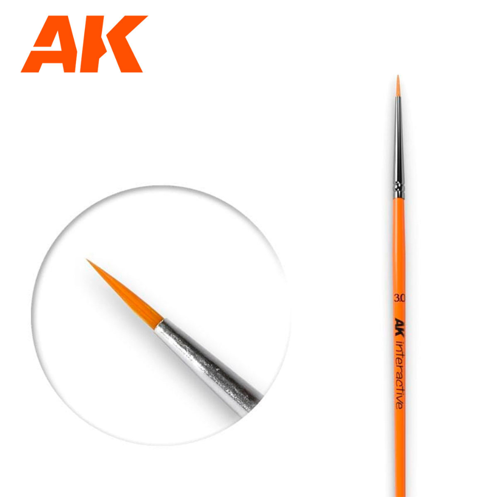 Ak Interactive - Brushes - Round Brush 3/0 Synthetic AK Brushes AK Interactive Default Title  