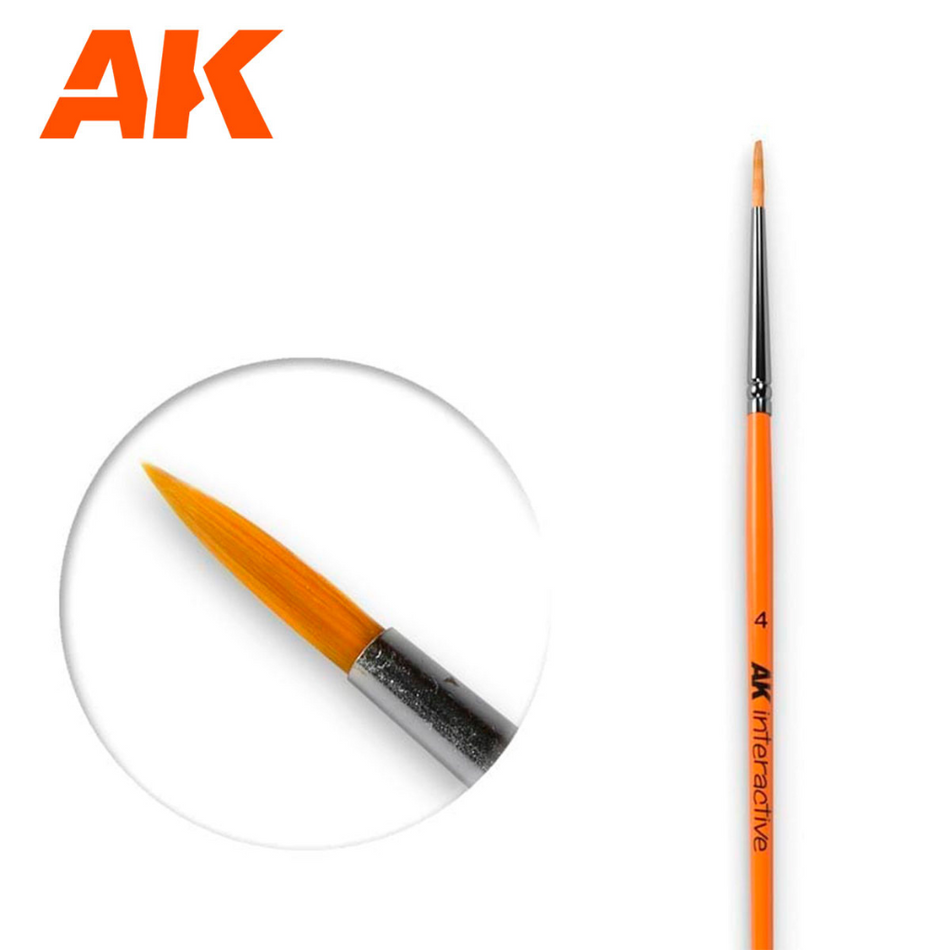 Ak Interactive - Brushes - Round Brush 4 Synthetic AK Interactive Brushes AK Interactive Default Title  