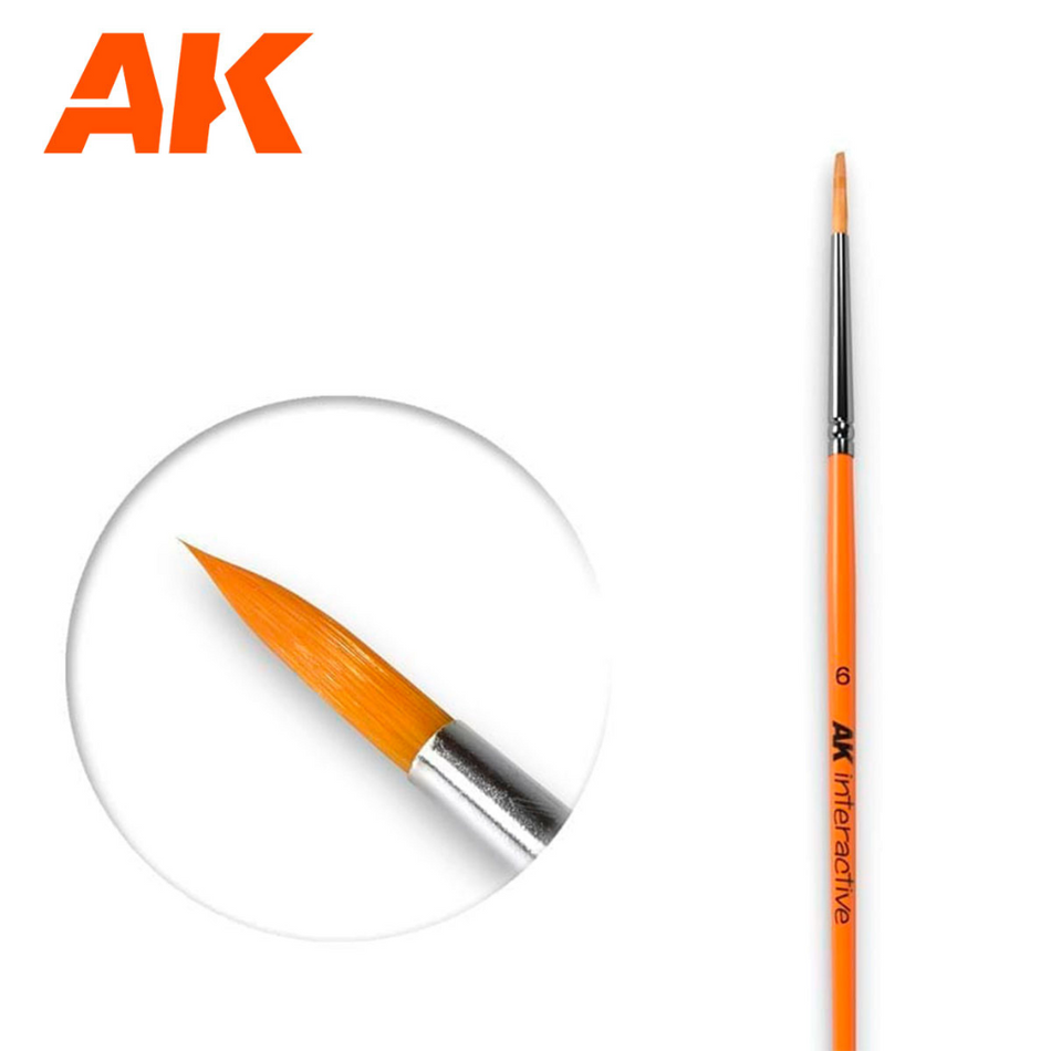 Ak Interactive - Brushes - Round Brush 6 Synthetic AK Interactive Brushes AK Interactive Default Title  