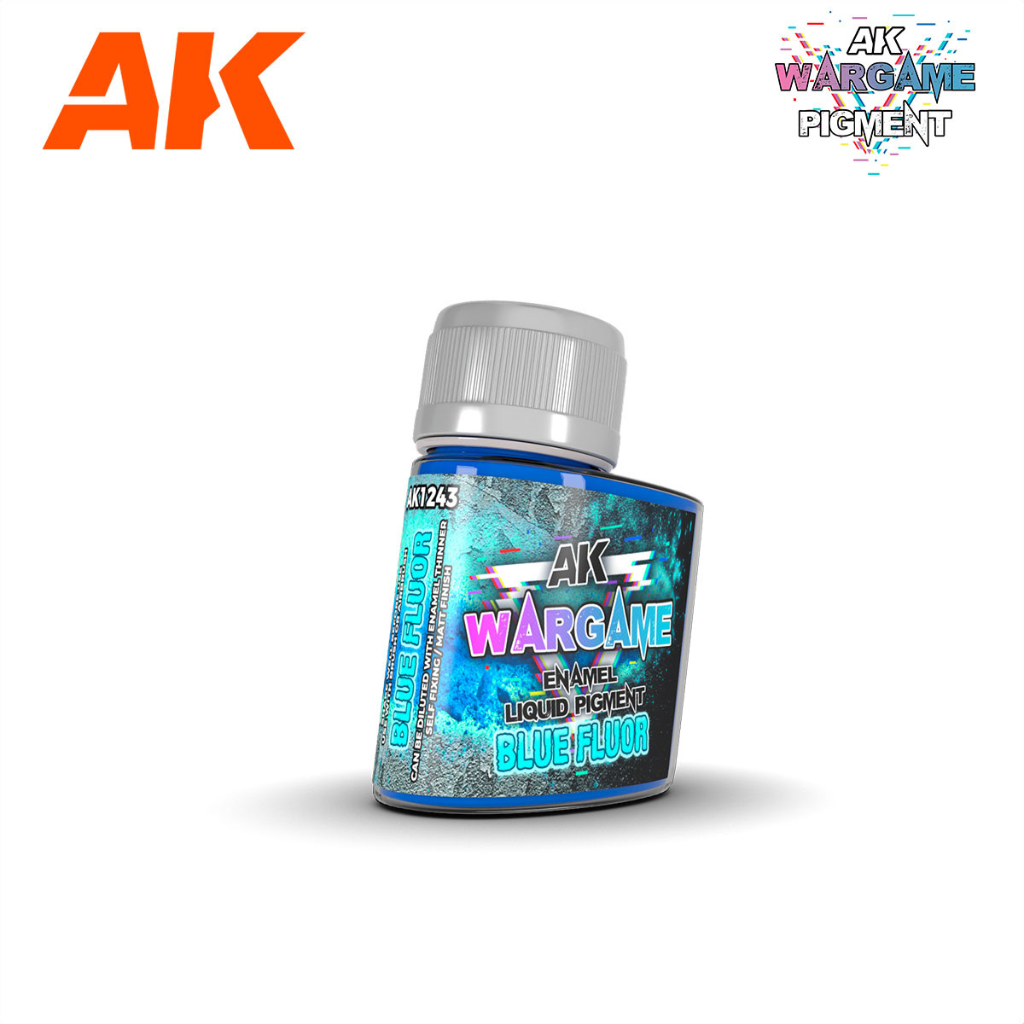 AK Interactive Wargame Enamel Liquid Pigments - Blue Fluor 35ml AK Enamel Pigment Washes AK Interactive Default Title  