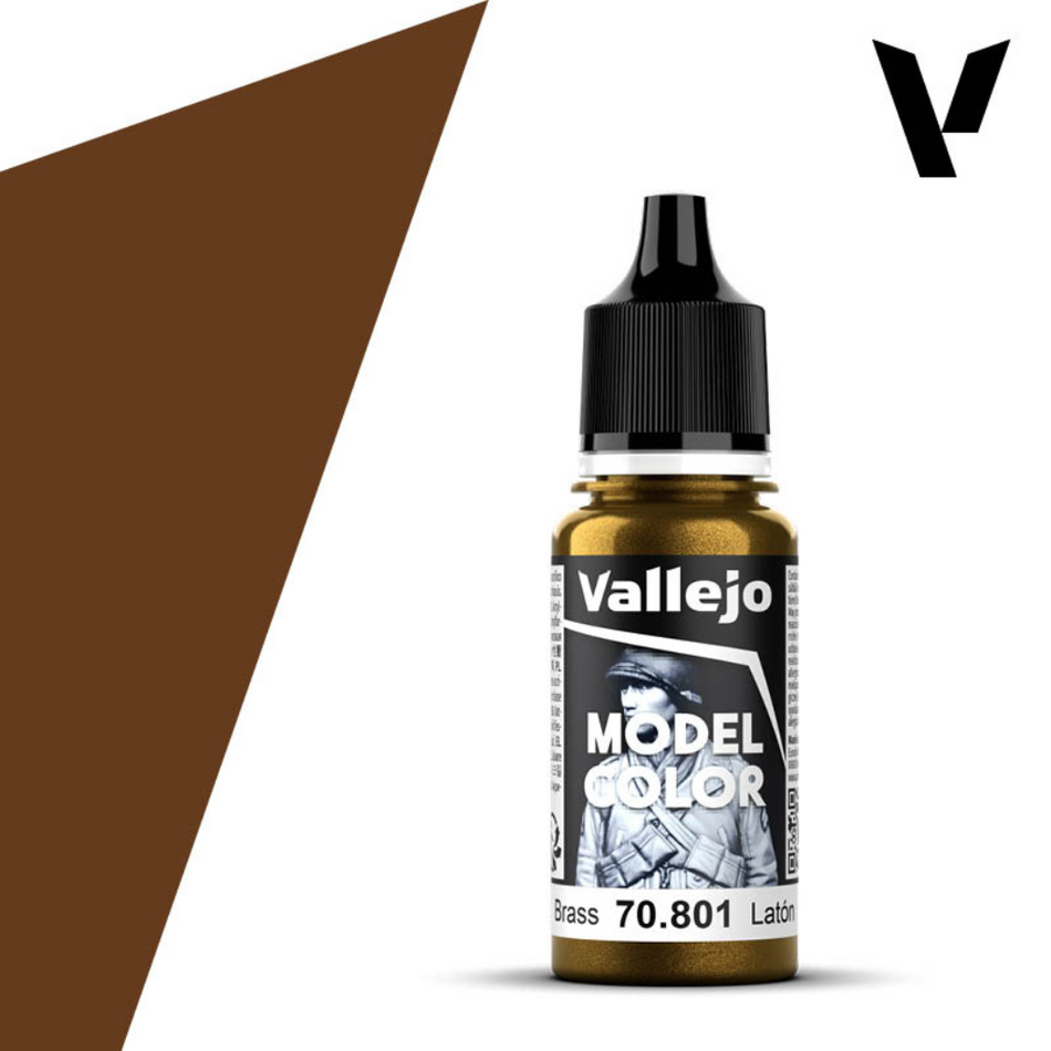 Vallejo Model Color Metallic Brass 17ml Acrylic Paint Vallejo Model Color Vallejo Default Title  