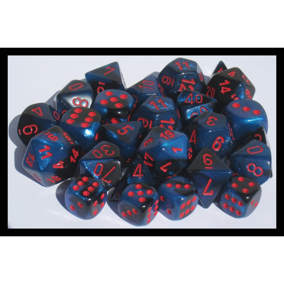 Gemini 16mm d6 Starlight Black/Red Block (12) Chessex Dice Chessex Dice Default Title  