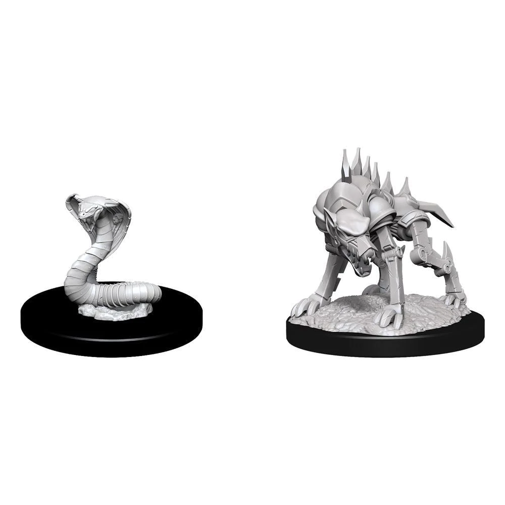 D&D Nolzurs Marvelous Unpainted Miniatures Iron Cobra & Iron Defender Dungeons & Dragons WizKids   