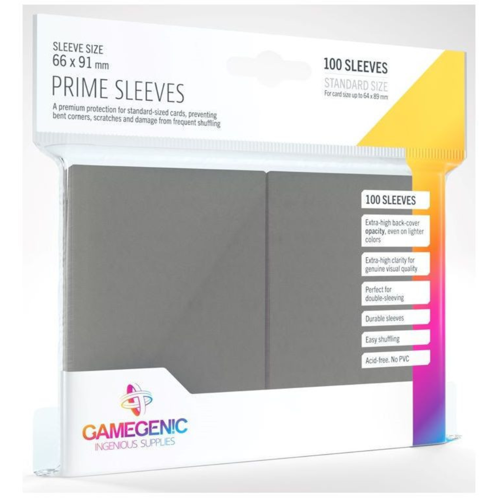 Gamegenic - Prime Card Sleeves - Dark Gray (100 Sleeves Pack) Deck Box GameGenic Default Title  