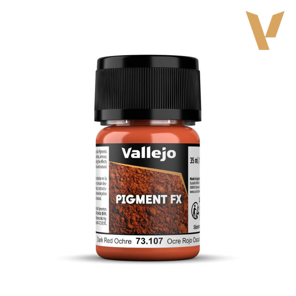 73.107 Dark Red Ochre Pigments Vallejo Pigments Vallejo Default Title  