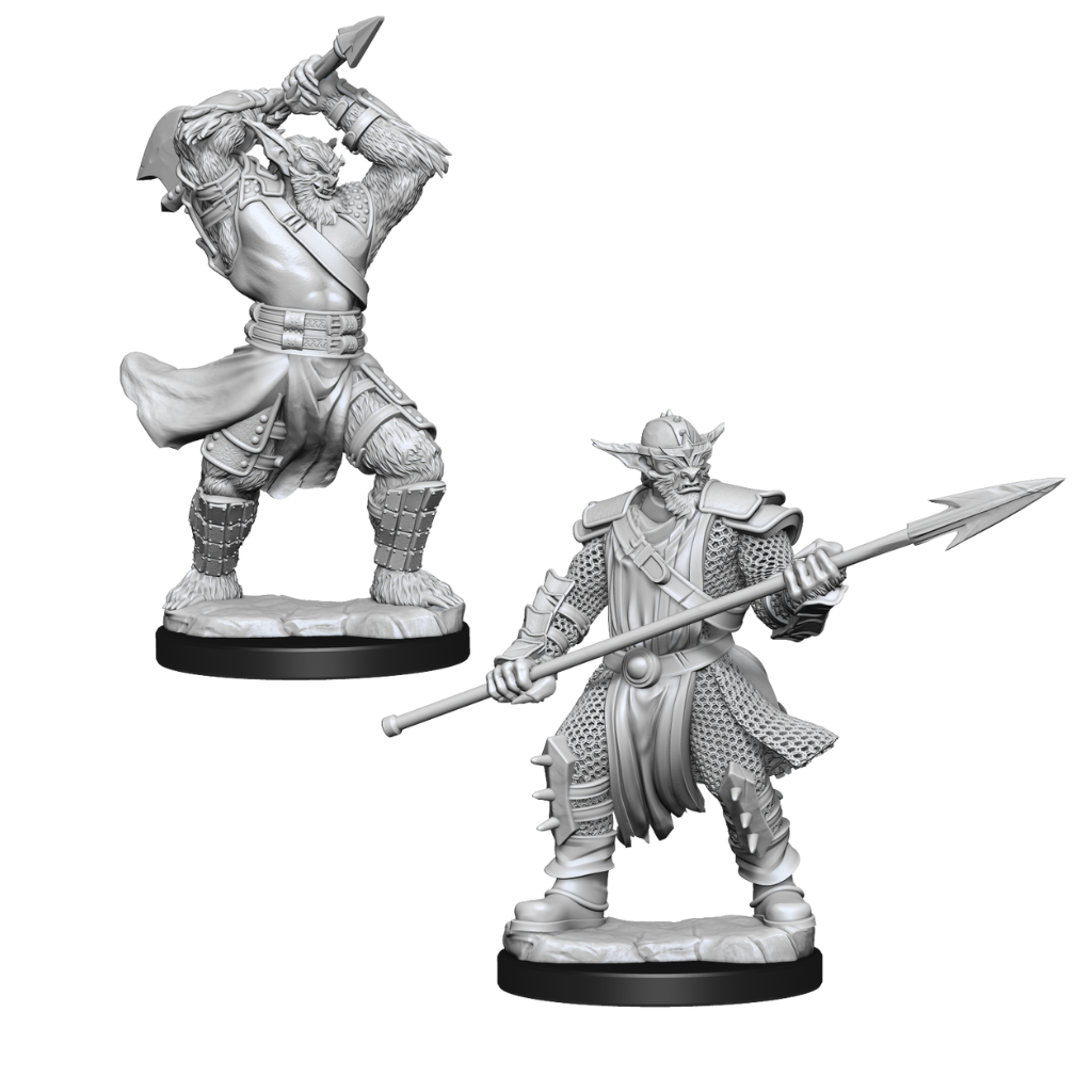 Critical Role Unpainted Miniatures Bugbear Fighter Male Pathfinder WizKids Default Title  