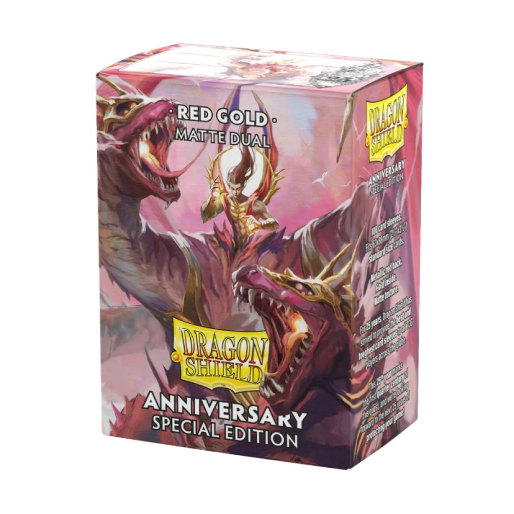 Dragon Shield Dual Matte Sleeves - Anniversary Special Edition: Red Gold Card Sleeves Dragon Shield Default Title