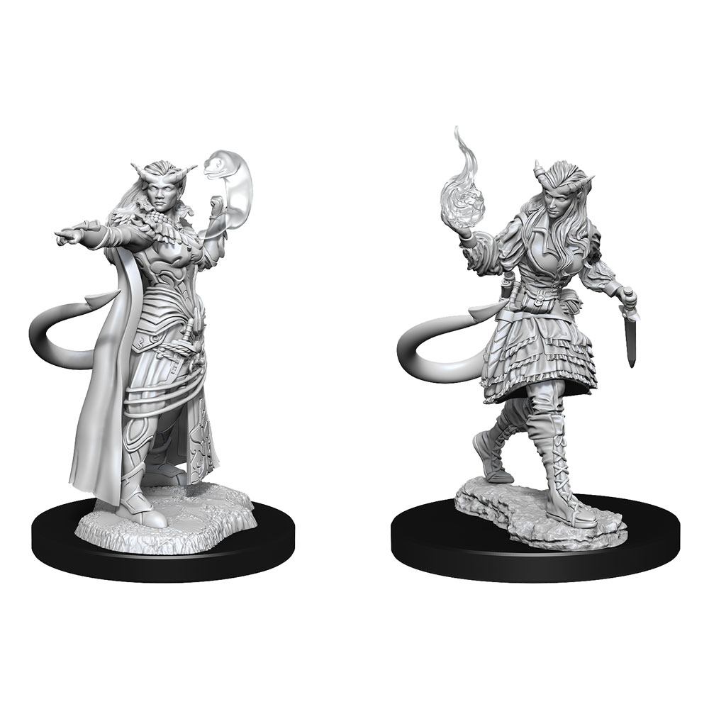 D&D Nolzurs Marvelous Unpainted Miniatures Tiefling Sorcerer Female Dungeons & Dragons WizKids   