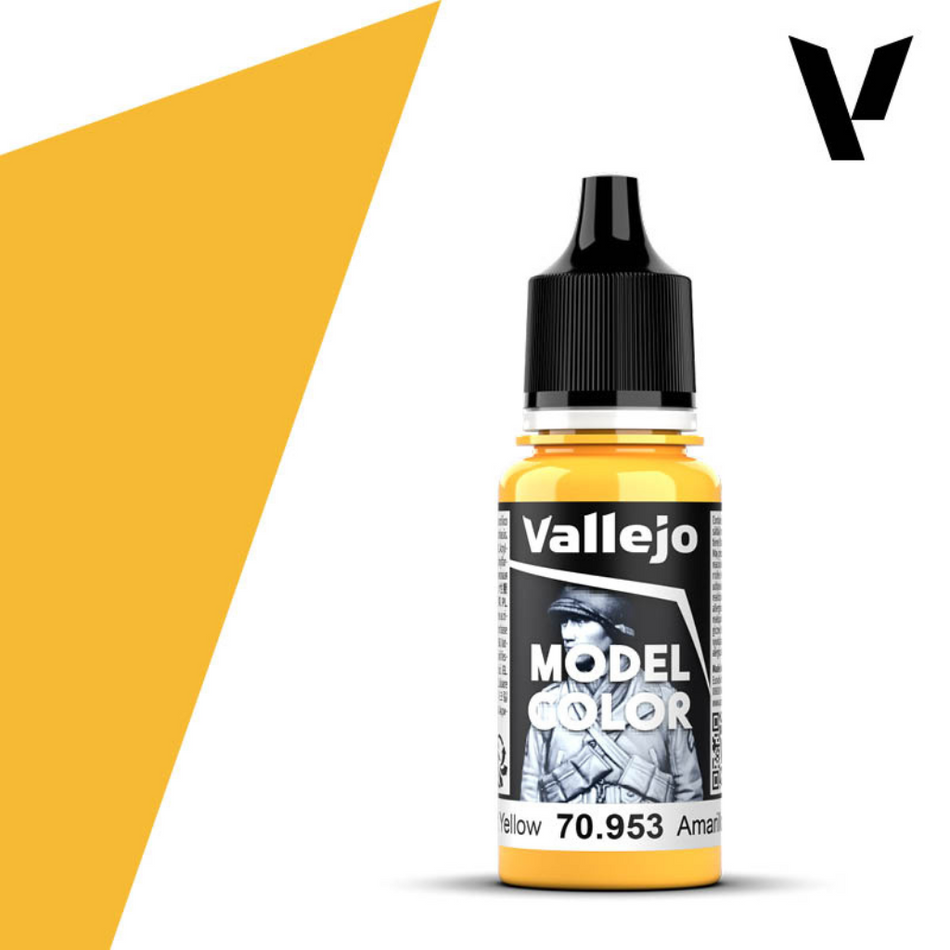 Vallejo Model Color Flat Yellow 17ml Acrylic Paint Vallejo Model Color Vallejo Default Title  