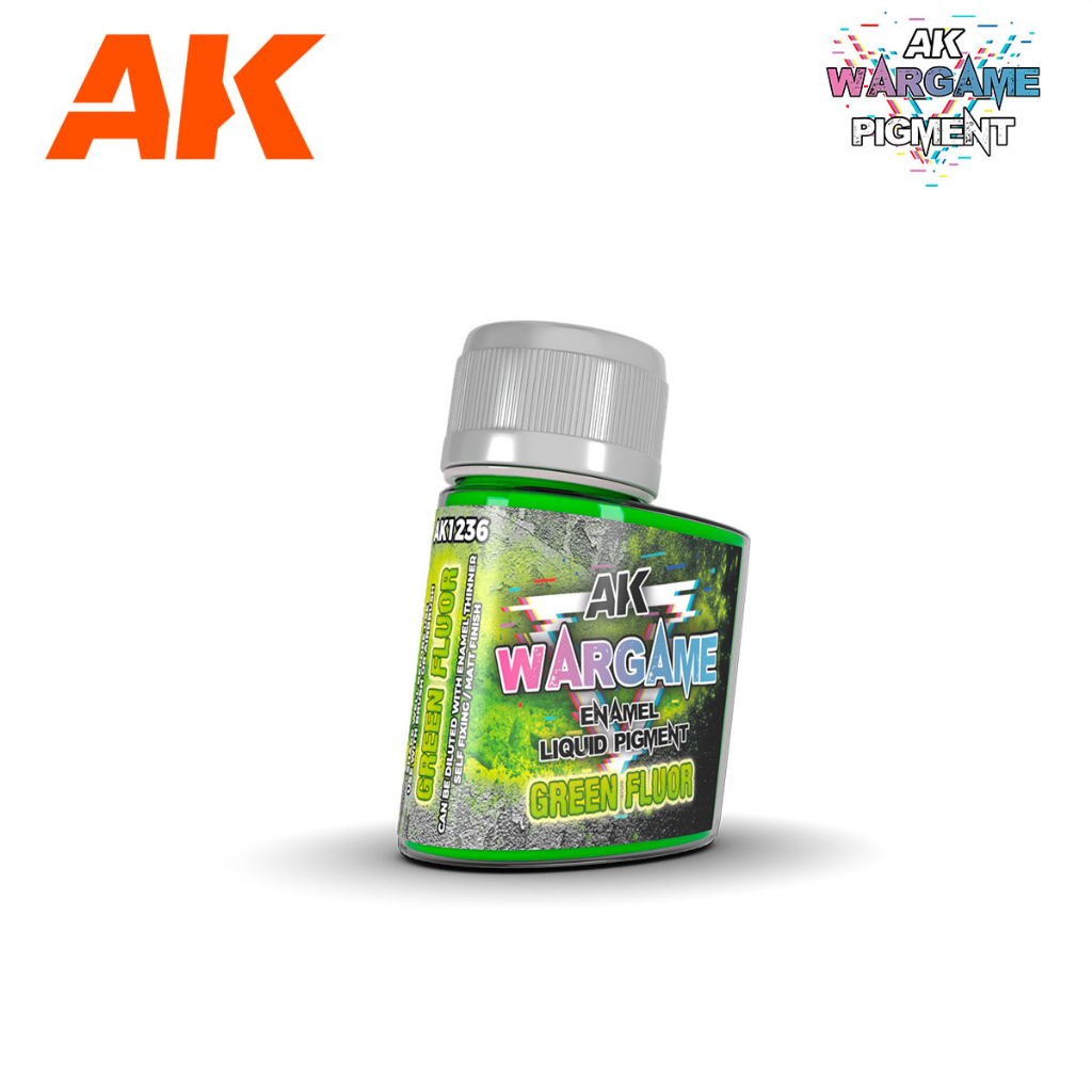 AK Interactive Wargame Enamel Liquid Pigments - Green Fluor 35 ml AK Enamel Pigment Washes AK Interactive   