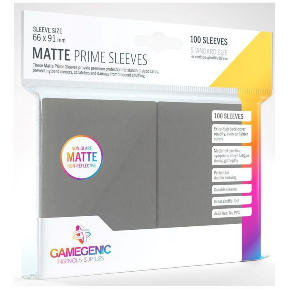 Gamegenic - Prime Matte Card Sleeves - Grey (100 Sleeves Pack) Deck Box GameGenic Default Title  