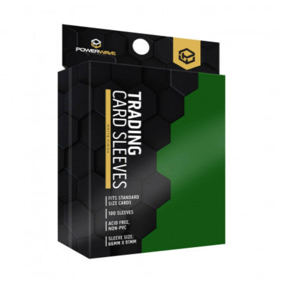 Powerwave Matte Card Sleeves 100 Pack - Green Powerwave Matte Powerwave Default Title  