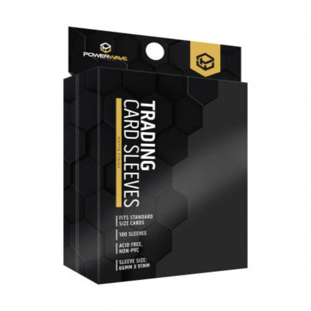 Powerwave Matte Card Sleeves 100 Pack - Black Powerwave Matte Powerwave Default Title  