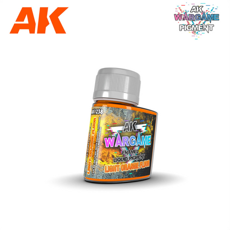 AK Interactive Wargame Enamel Liquid Pigments - Light Orange Fluor 35ml AK Enamel Pigment Washes AK Interactive Default Title  