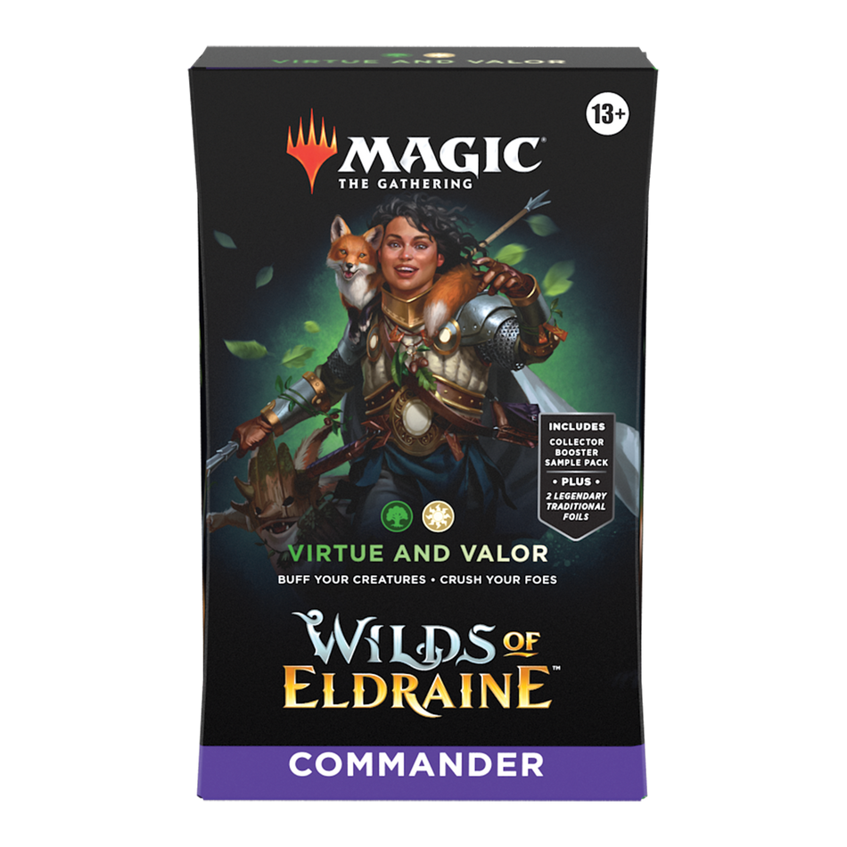 Magic Wilds of Eldraine Commander Deck: Virtue and Valor Magic The Gathering Wizards of the Coast Default Title  