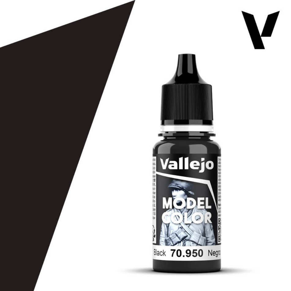 Vallejo Model Color Black 17ml Acrylic Paint Vallejo Model Color Vallejo Default Title  