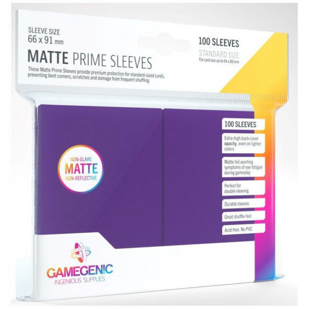 Gamegenic - Prime Matte Card Sleeves - Purple (100 Sleeves Pack) Deck Box GameGenic Default Title  