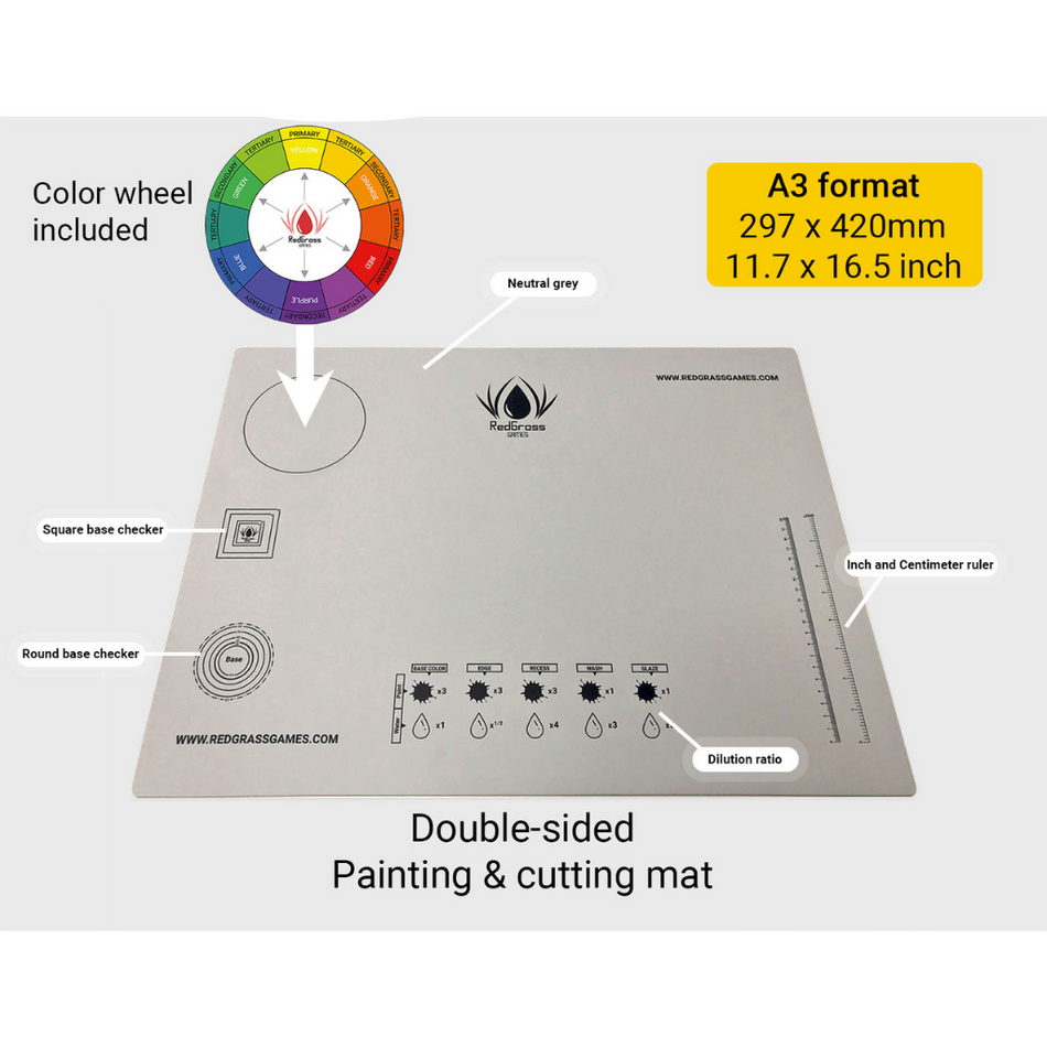 Redgrass Painting Mat A3 – Cut Resistant Tools & Materials redgrass Default Title  