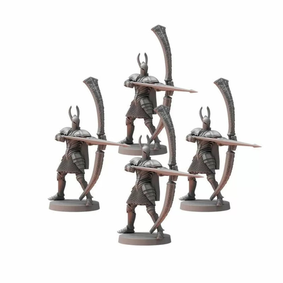 Dark Souls RPG Miniatures: Silver Knight Greatbowmen Board Games Steamforged Games Default Title  