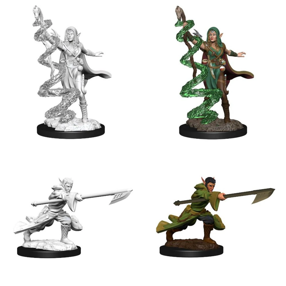 Magic the Gathering Unpainted Miniatures Joraga Warcaller & Joraga Treespeaker (Elves) Dungeons & Dragons WizKids   