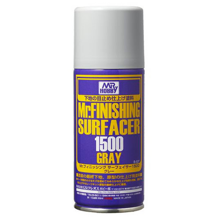 GN B527 Mr Finishing Surfacer Grey 1500 170ml Spray Mr Hobby Sprays Mr Hobby Default Title