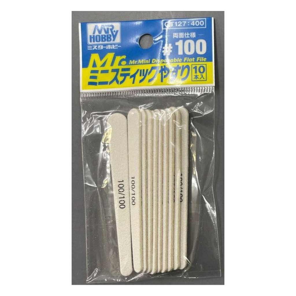 GN GT127 Mr Mini Flat File #100 10 pcs Mr Hobby Accessories & Tools Mr Hobby Default Title  