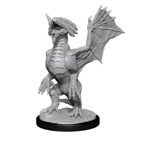 D&D Nolzurs Marvelous Unpainted Miniatures Bronze Dragon Wyrmling & Pile of Sea Found Treasure Dungeons & Dragons WizKids   