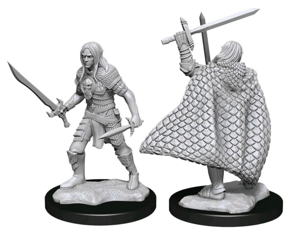 Pathfinder Deep Cuts Unpainted Miniatures Elf Fighter Male Dungeons & Dragons WizKids   