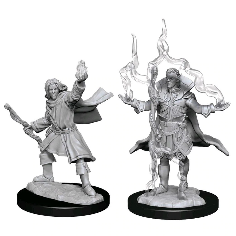 Pathfinder Deepcuts Unpainted Miniatures Elf Sorcerer Male Dungeons & Dragons WizKids   