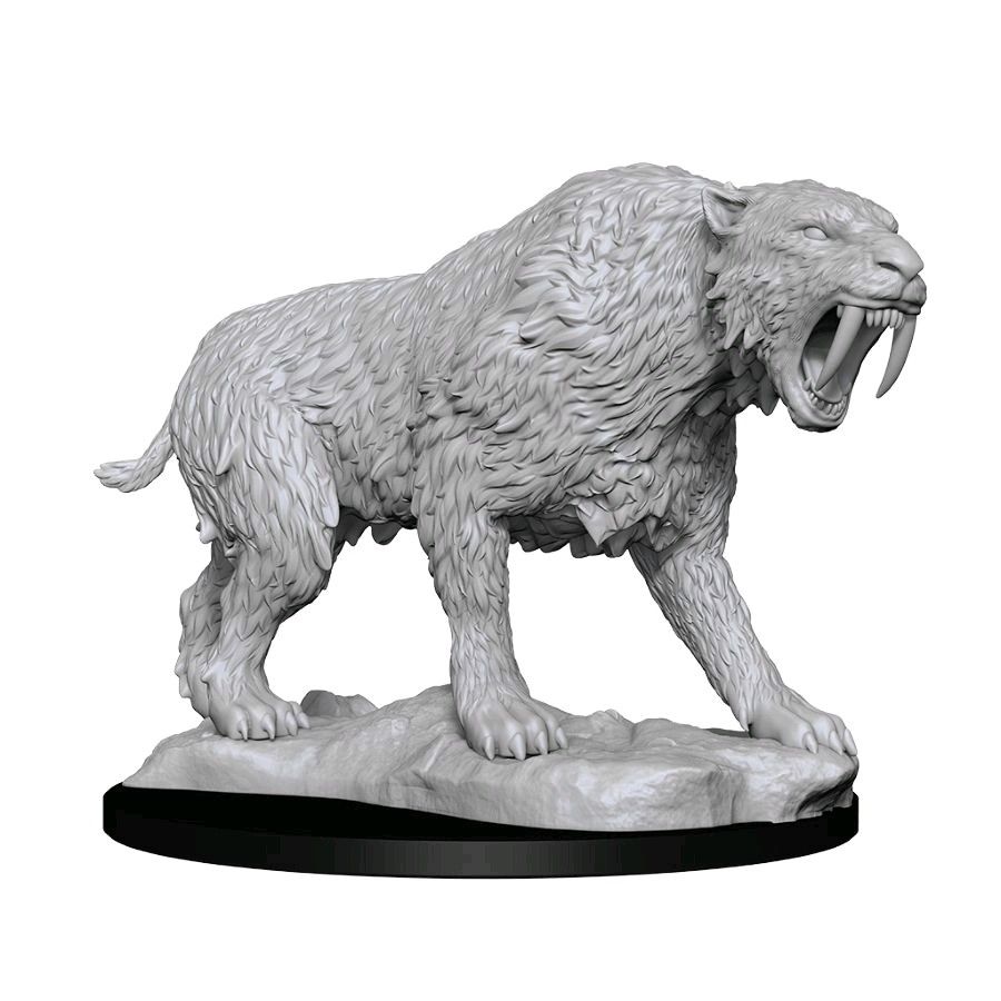 Wizkids Deepcuts Unpainted Miniatures Saber-Toothed Tiger Dungeons & Dragons WizKids   