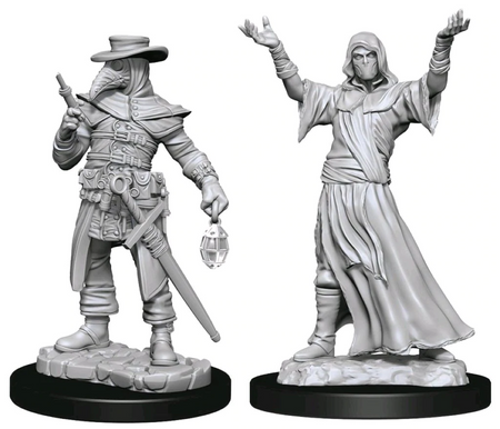 WizKids Deep Cuts Unpainted Miniatures Plague Doctory & Cultist Dungeons & Dragons WizKids   