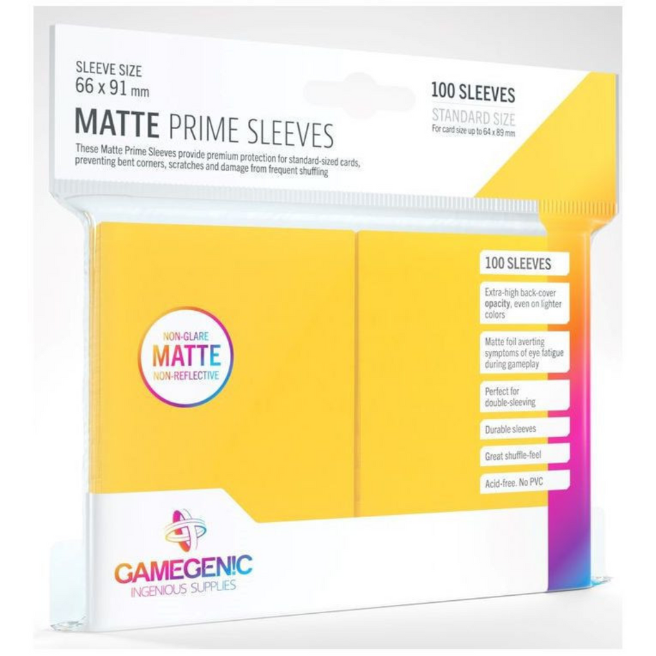 Gamegenic - Prime Matte Card Sleeves - Yellow (100 Sleeves Pack) Deck Box GameGenic Default Title  