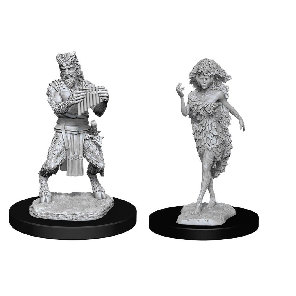 D&D Nolzurs Marvelous Unpainted Miniatures Satyr and Dryad Dungeons & Dragons WizKids   