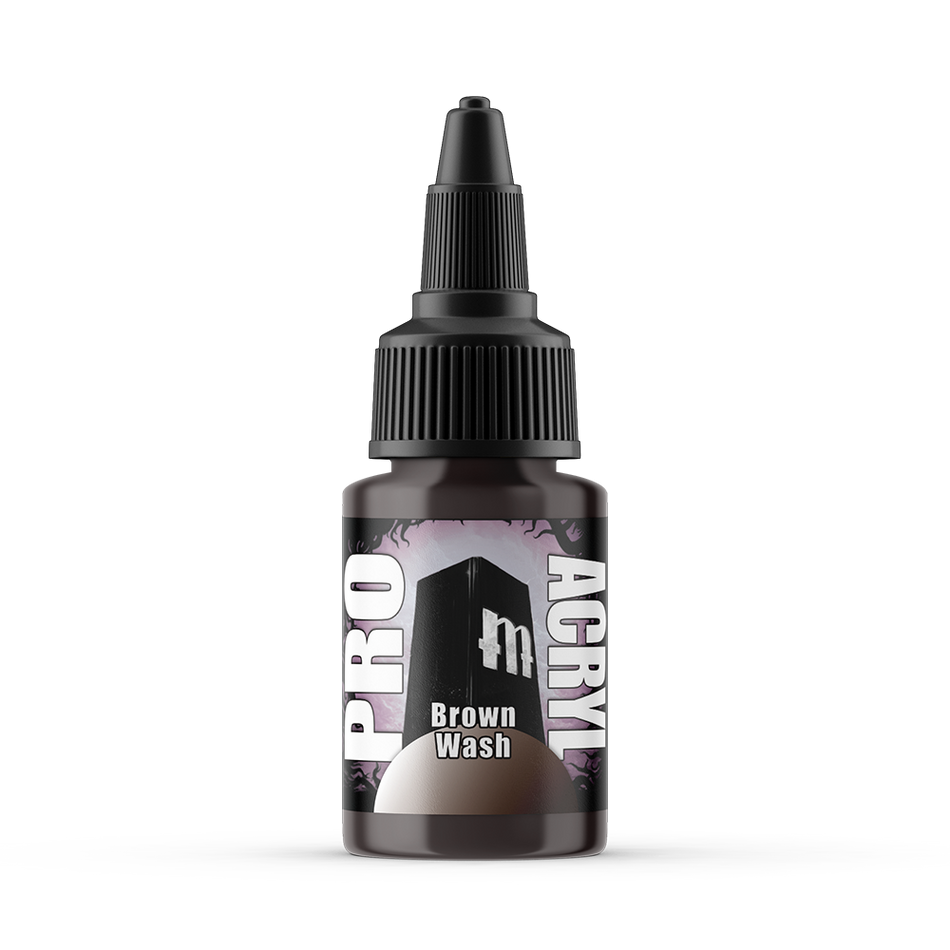 MPA-201 Monument Pro Acryl Washes - Brown Wash 22ml Monument Pro Acryl Paints Monument Hobbies   