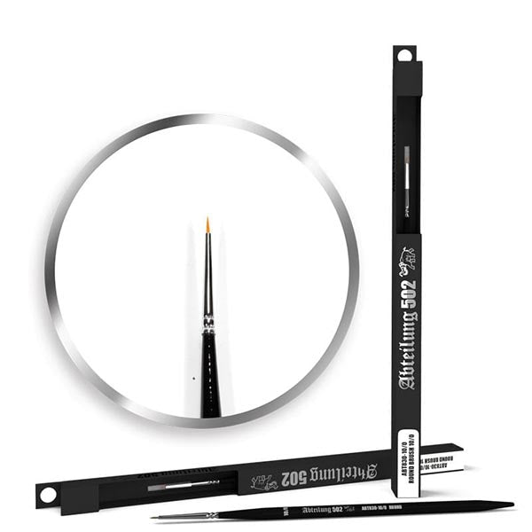 ABT830-10/0 AK Interactive Abteilung 502 Deluxe Brushes - Round Brush 10/0 Craft Paint, Ink & Glaze Lets Play Games   