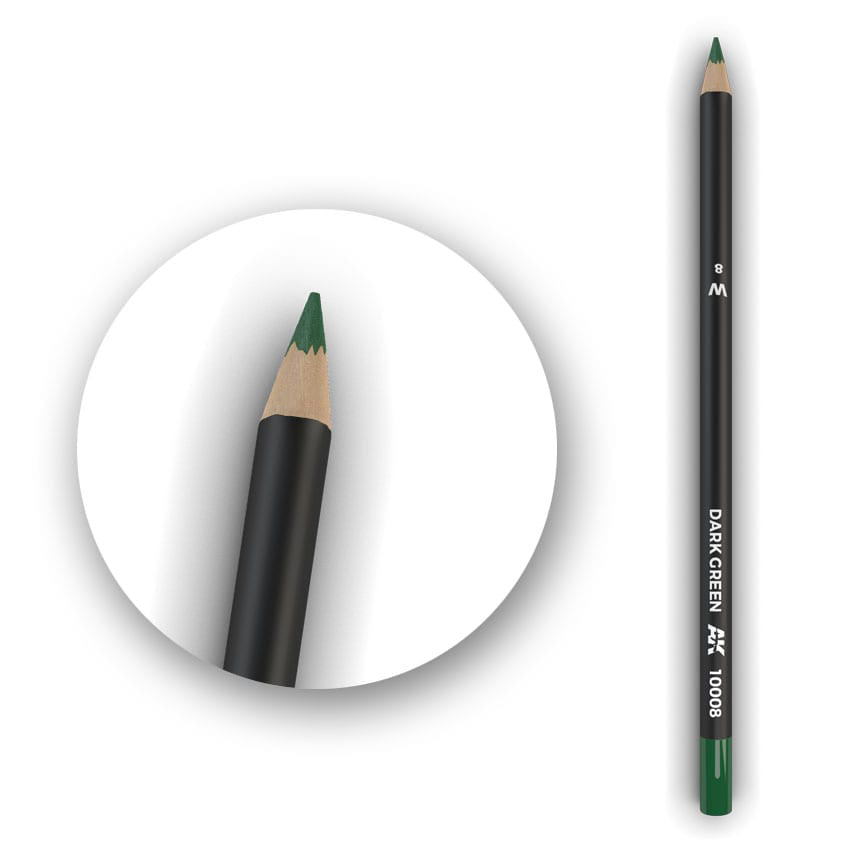 AK10008 AK Weathering Pencils - Dark Green AK Weathering Pencils Lets Play Games   