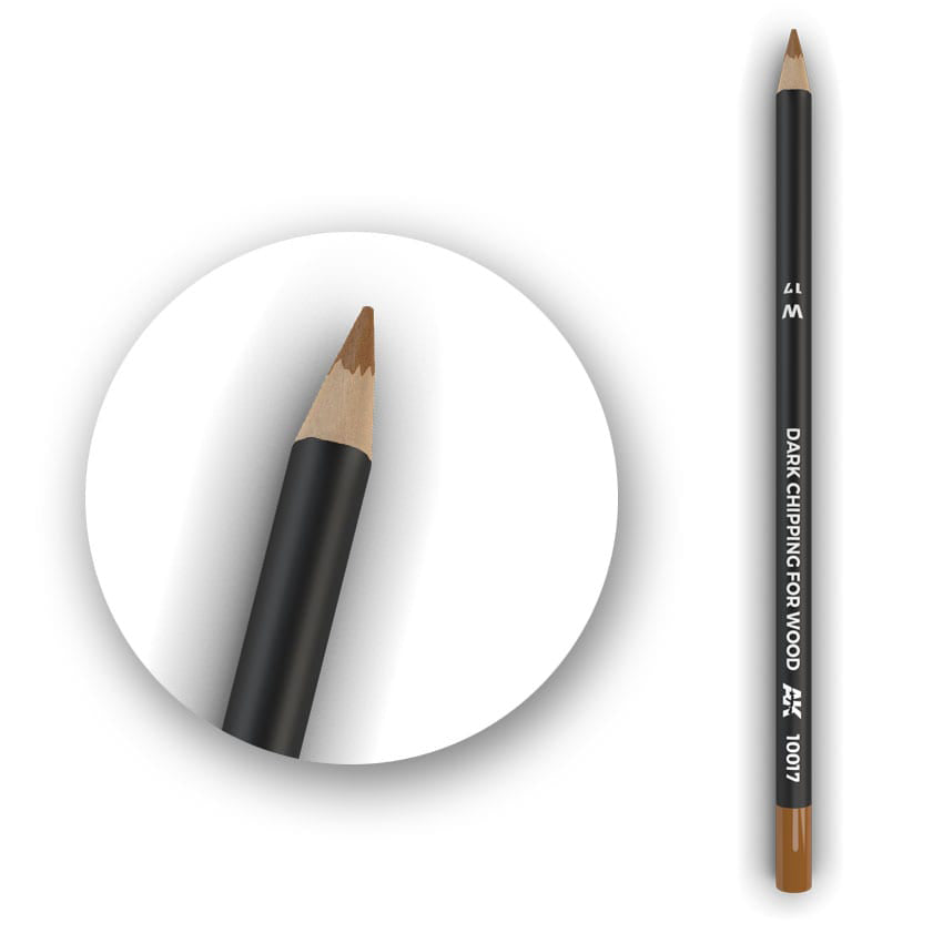 AK10017 AK Weathering Pencils - Dark Chipping for Wood AK Weathering Pencils Lets Play Games   